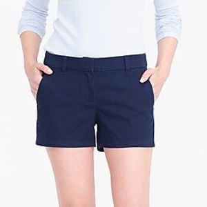 J Crew Cotton Chino Short In Navy Size 4